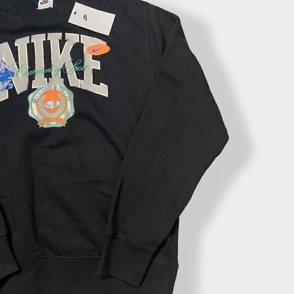 Nike NSW Club Black Sweatshirt Champions of Sport Crew Mens size M DR8033-010 - Picture 7 of 10